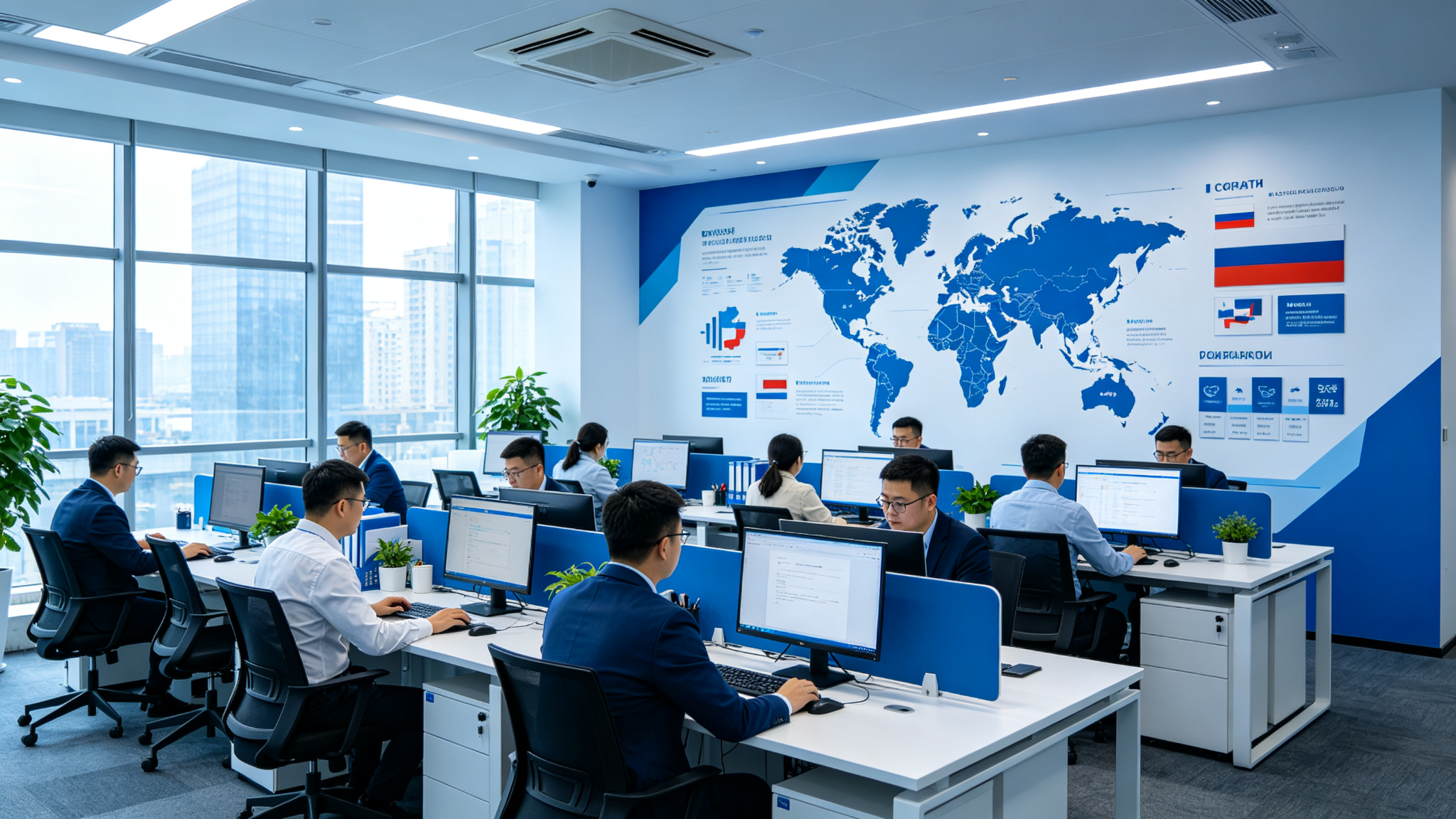 TOKGROUP 专业外贸团队办公场景